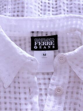Women Vintage GianFranco Ferre Jeans Button-Up Stylish European Shirt.